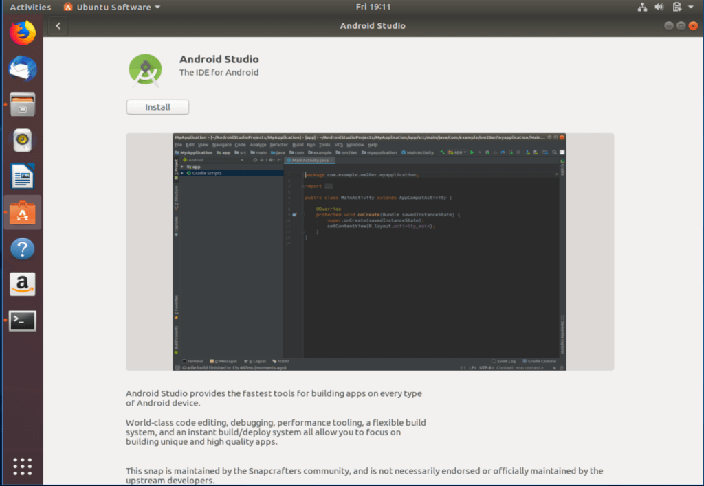 create desktop shortcut android studio ubuntu
