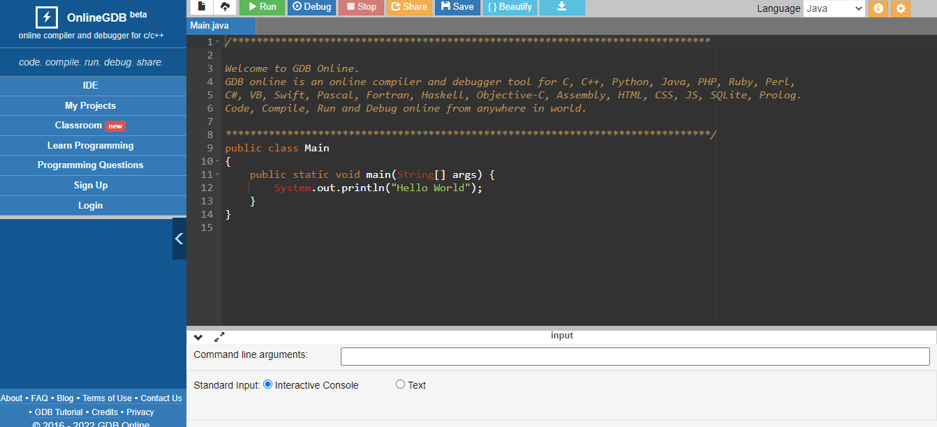 Coding c compiler. C++ Compiler. Onlinegdb.